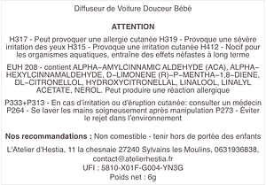 diffuseur de voiture douceur bebe