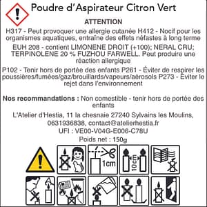 Poudre dAspirateur Citron Vert