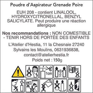 Poudre dAspirateur Grenade Poire