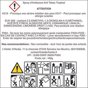 Spray dAmbiance Anti Tabac Tropical