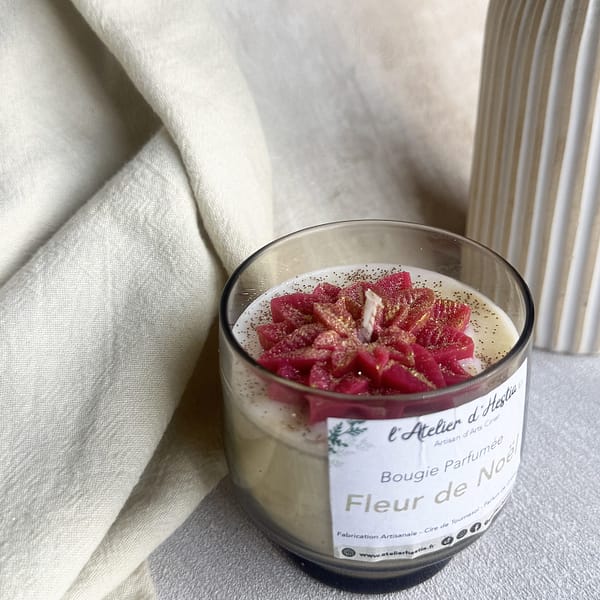 Bougie Fleur de Noël
