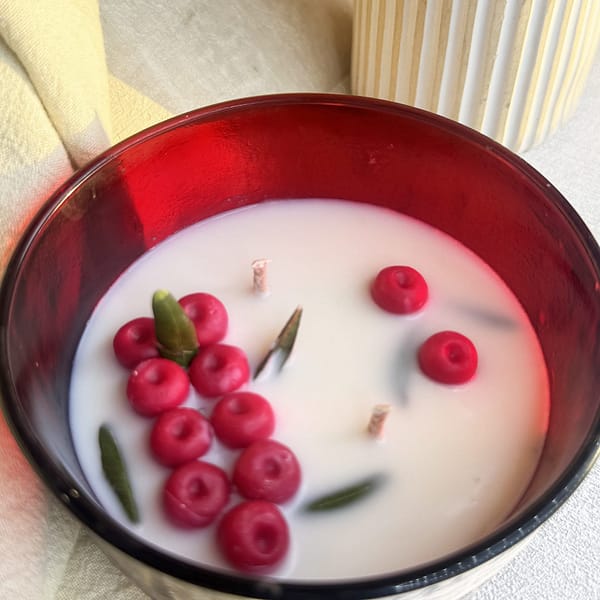 Bougie Baies Givrée