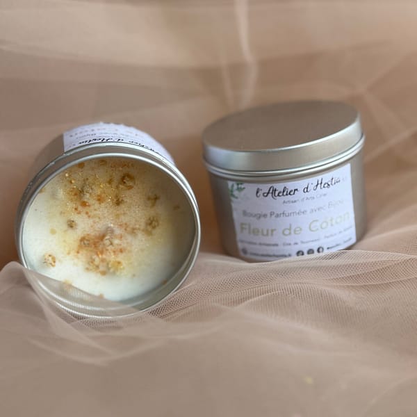 Bougie Bijou Fleur de Coton - Or