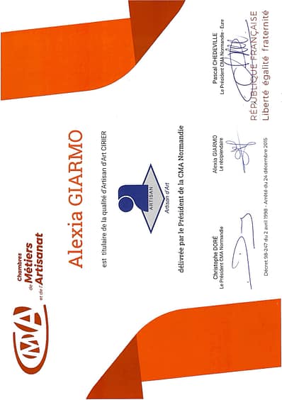 Diplome Artisan dArt